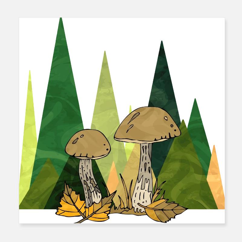fungi Poster 8" x 8" (20x20 cm)