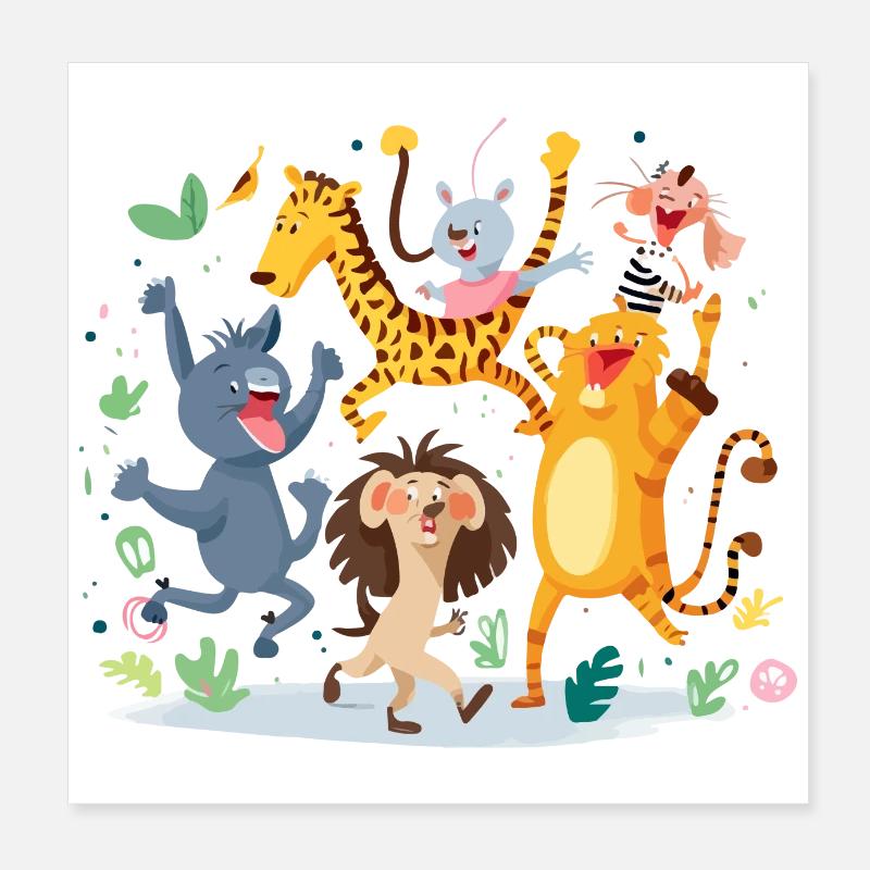 Animals in celebration n°6 Poster 8" x 8" (20x20 cm)