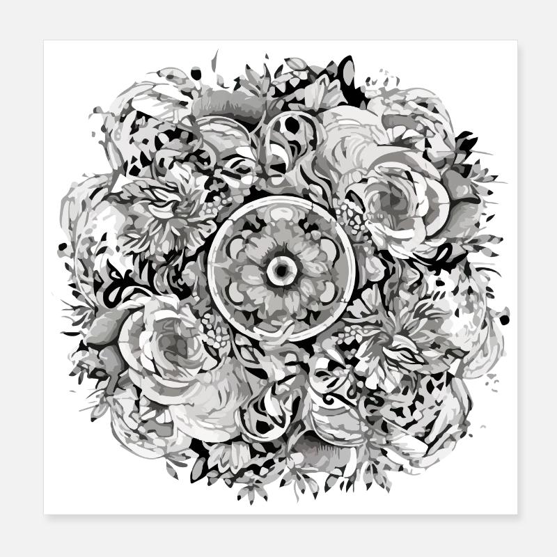 Mandala Zen n°2 Poster 20 x 20 cm