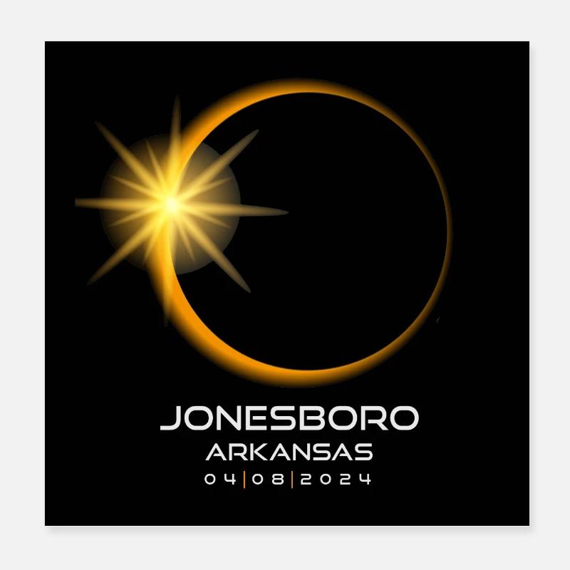 Jonesboro Arkansas Eclipse 2024 Souvenir 8 avril Poster 20 x 20 cm