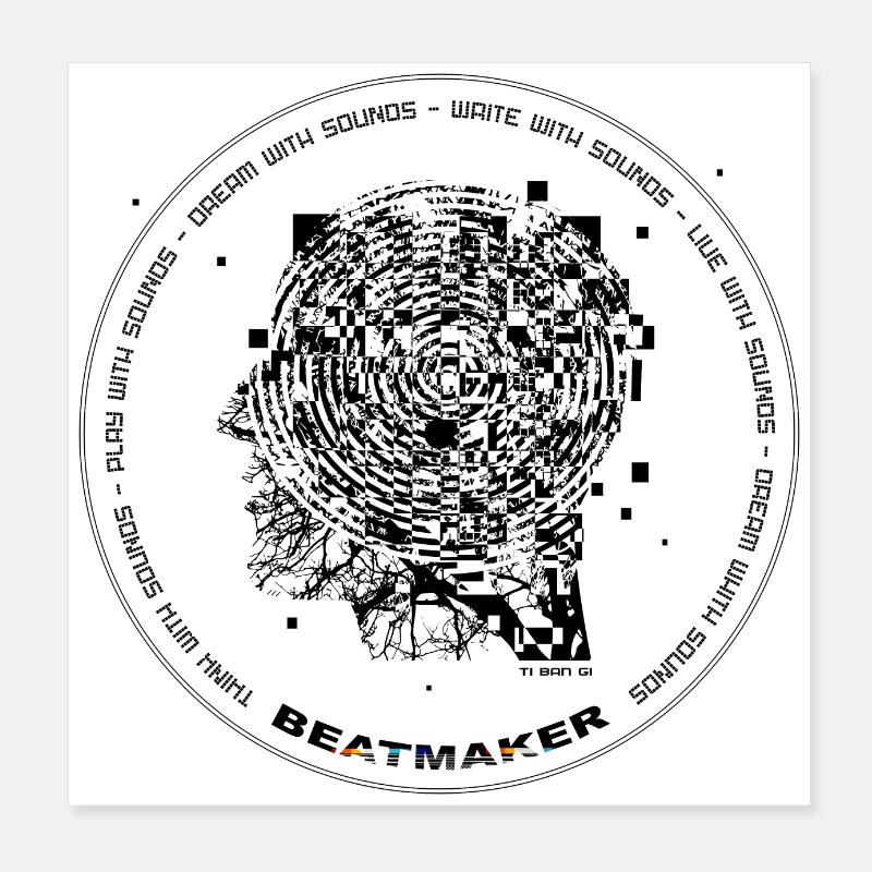 Beatmaker Poster 8" x 8" (20x20 cm)