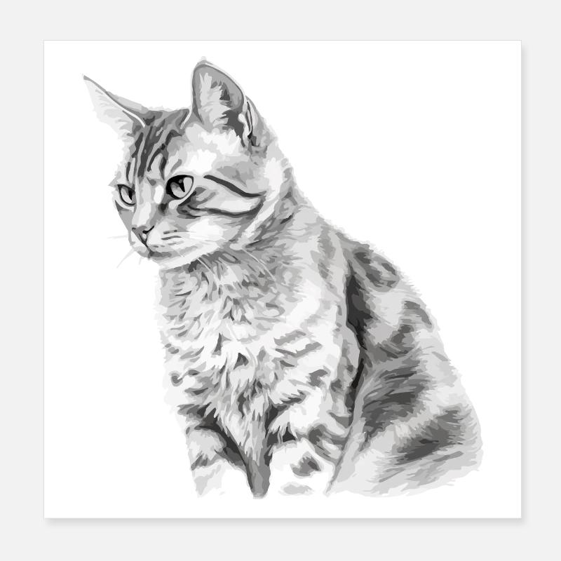 Kili le chat Poster 20 x 20 cm