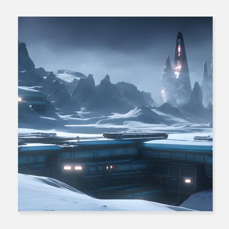 Permafrost Bunker Poster 8" x 8" (20x20 cm)