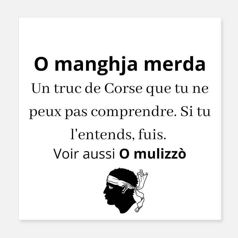 Corse dans le cœur Poster 20 x 20 cm