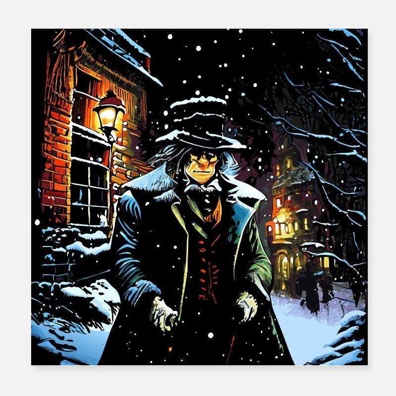 Ebenezer Scrooge Poster 8" x 8" (20x20 cm)