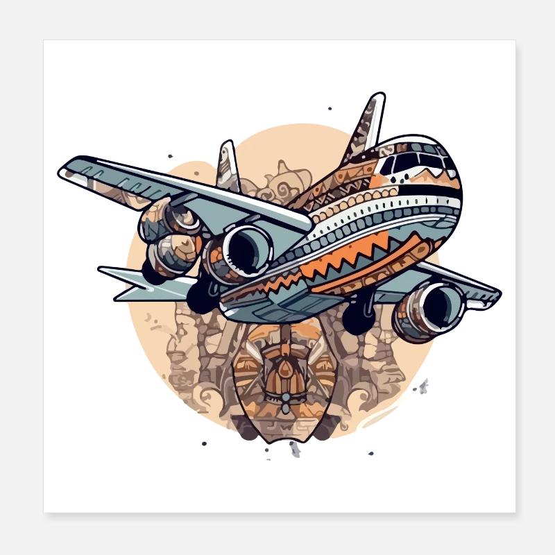 Afrika flyselskab Poster 20x20 cm