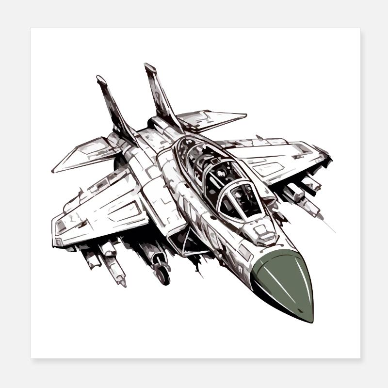Silberpfeil-Ebene Poster 20x20 cm