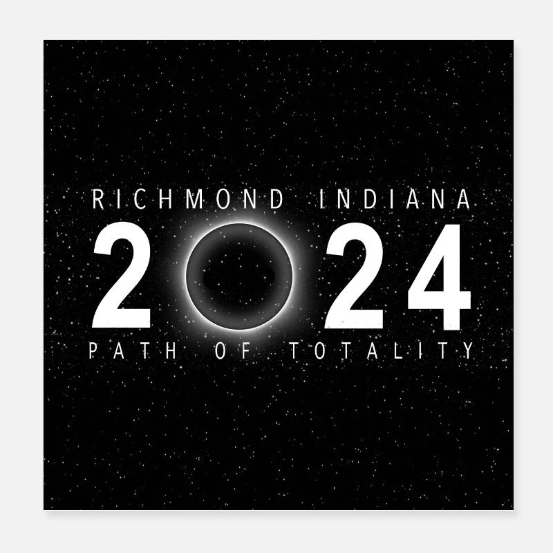 Richmond Indiana 2024 Eclipse Souvenir Cool Poster 20 x 20 cm