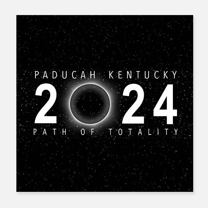 Paducah Kentucky 2024 Eclipse Souvenir Cool Poster 8" x 8" (20x20 cm)
