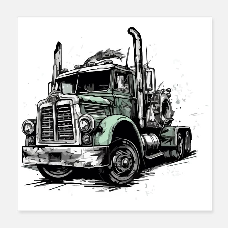 Camion SuperCarrier Poster 20 x 20 cm