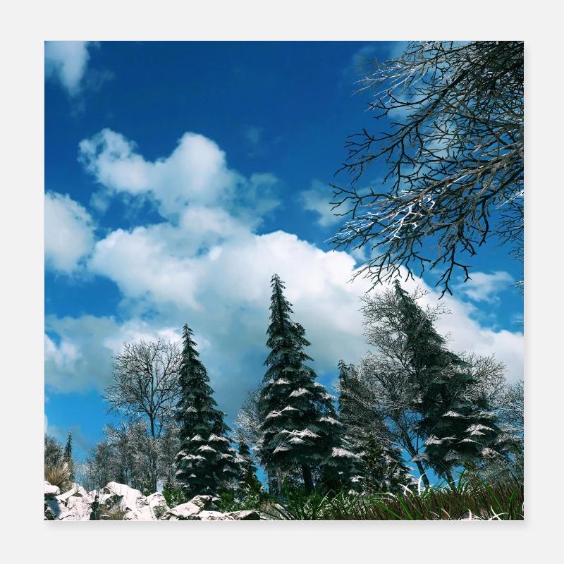 Landscapes with a difference #03 - Poster 8" x 8" (20x20 cm) - white