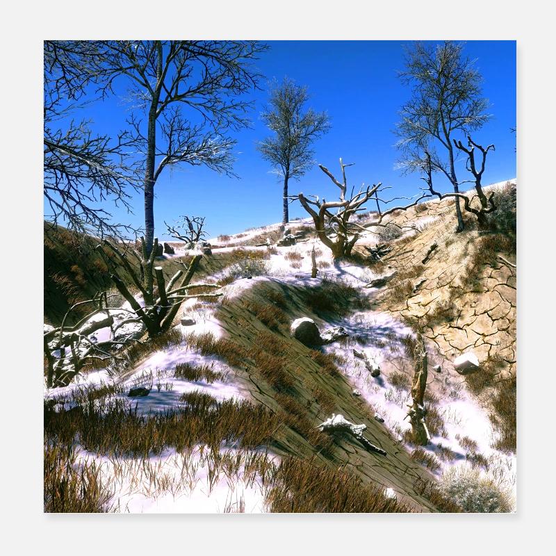 Landscapes with a difference #05 - Poster 8" x 8" (20x20 cm) - white