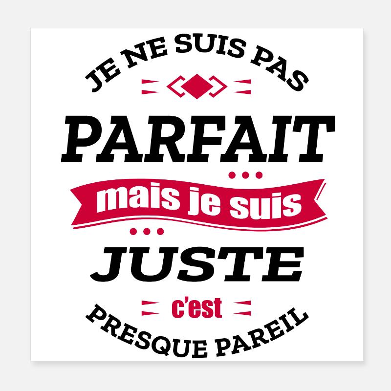JUSTE PARFAIT - PRENOM JUSTE Poster 20 x 20 cm