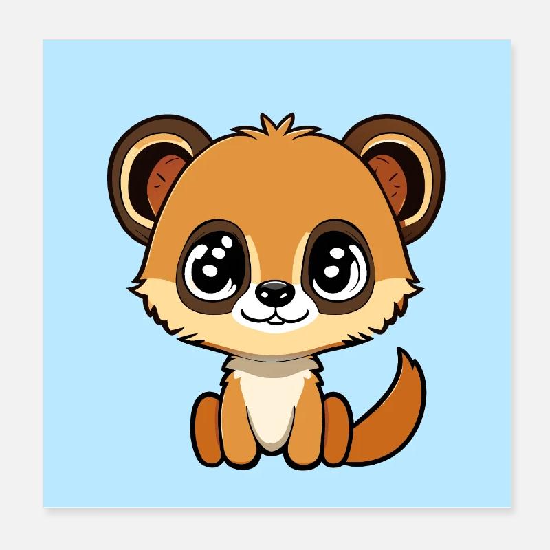Fossa - Poster 20 x 20 cm - blanc