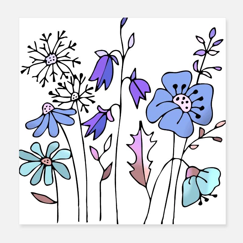 Fleur Poster 20 x 20 cm