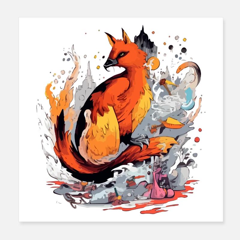 Ricky le phoenix Poster 20 x 20 cm