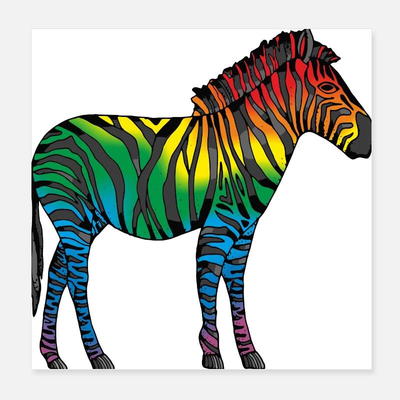 Zèbre Poster 20 x 20 cm