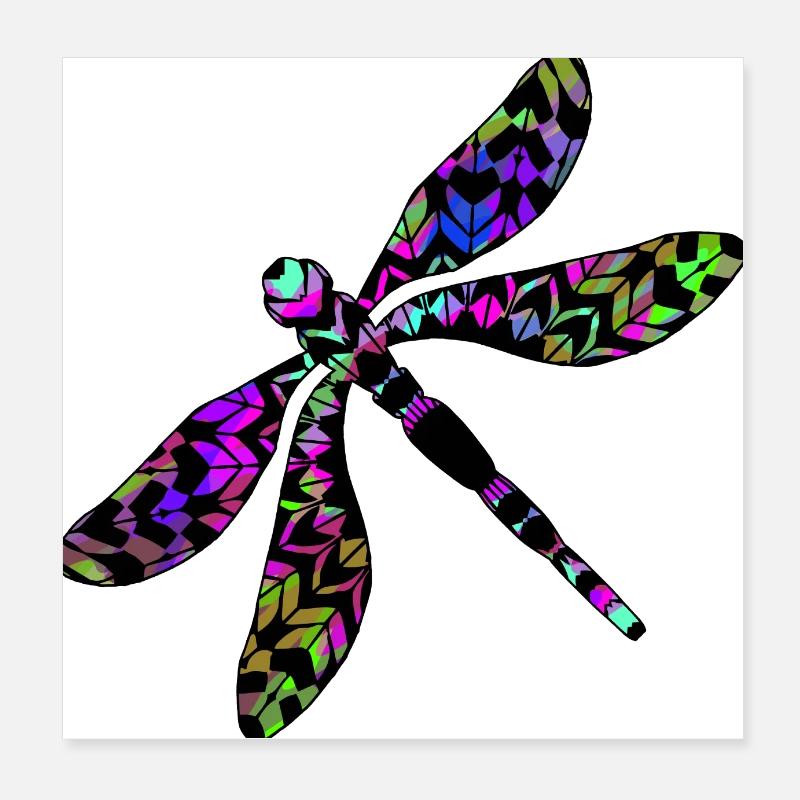 Dragonfly Poster 8" x 8" (20x20 cm)