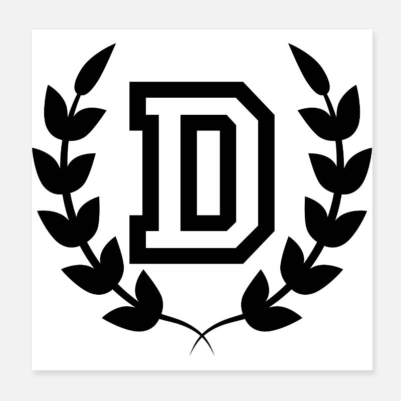 Sports Letter Poster 8" x 8" (20x20 cm)