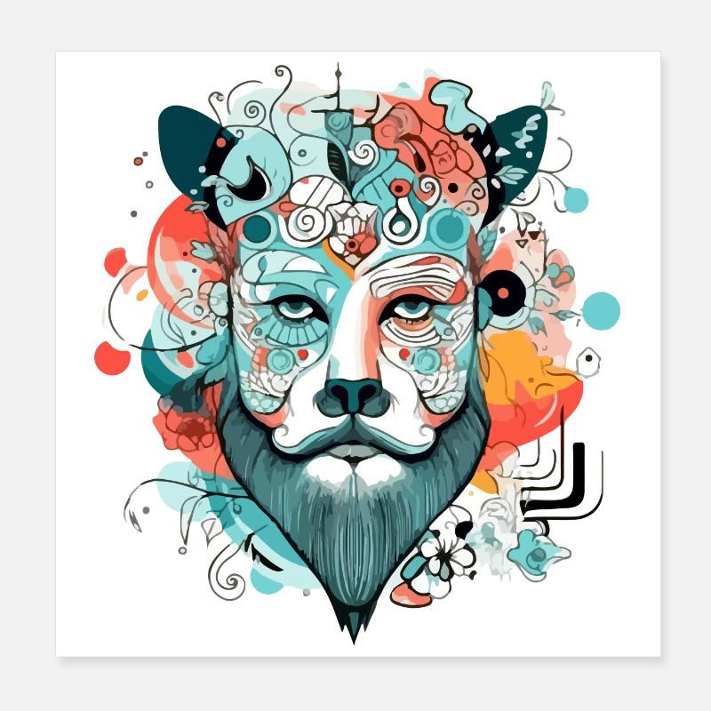 Kizo le roi lion Poster 20 x 20 cm