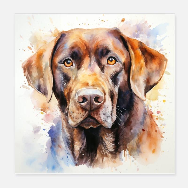labrador retriever poster Poster 8" x 8" (20x20 cm)