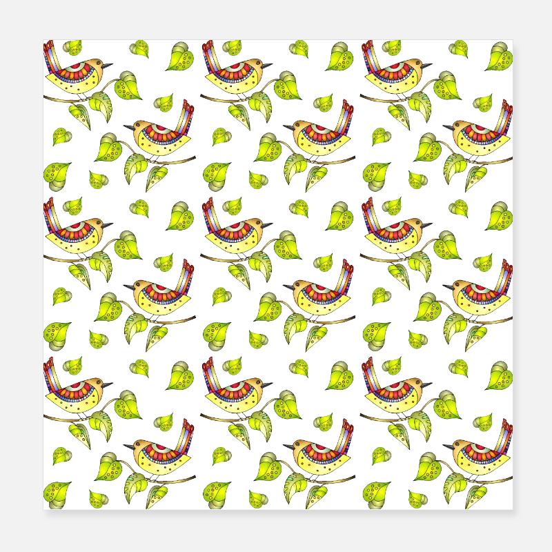 Bird Poster 8" x 8" (20x20 cm)