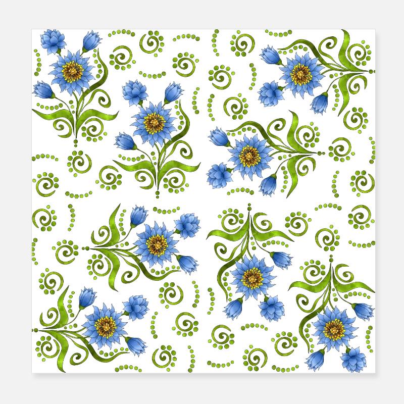 Blumen Poster 20x20 cm