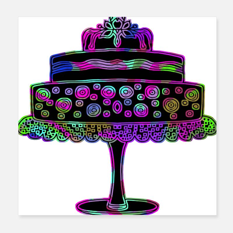 Gâteau Poster 20 x 20 cm