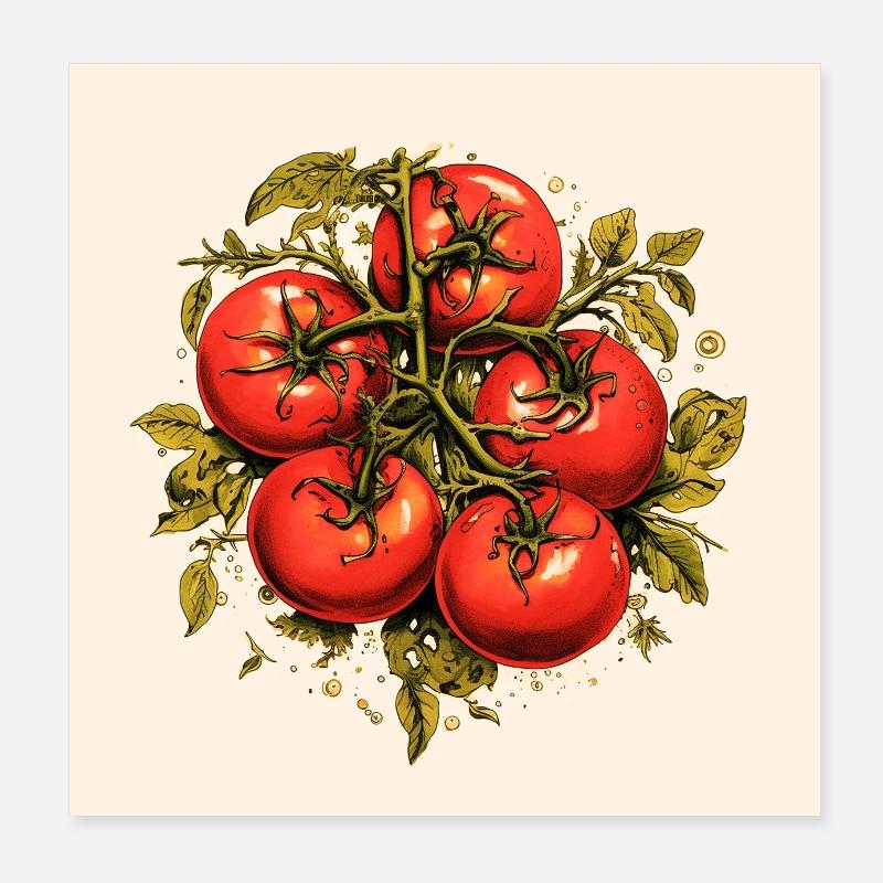 Tomatoes Poster 8" x 8" (20x20 cm)