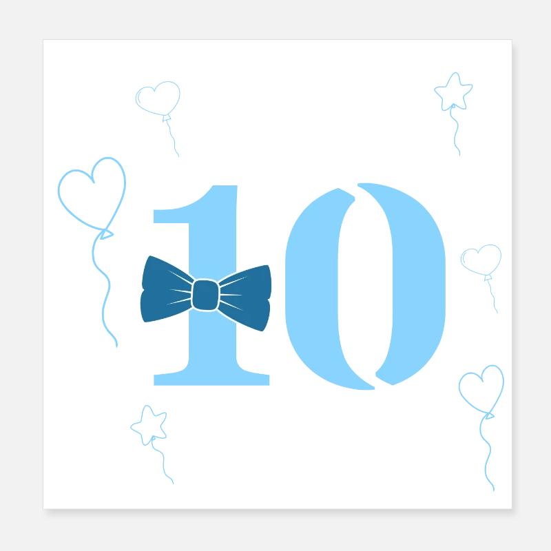 10e anniversaire garçon Poster 20 x 20 cm