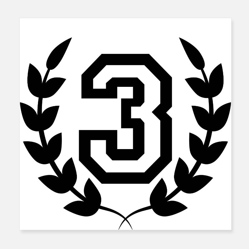 3e anniversaire-idée cadeau 3 ans Poster 20 x 20 cm