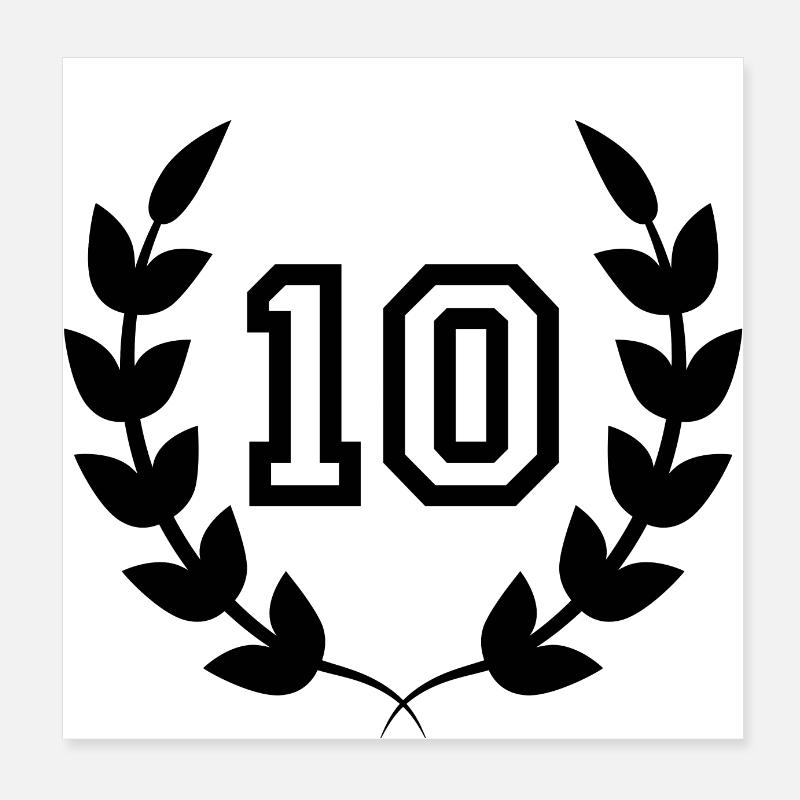 10e anniversaire-idée cadeau 10 ans Poster 20 x 20 cm