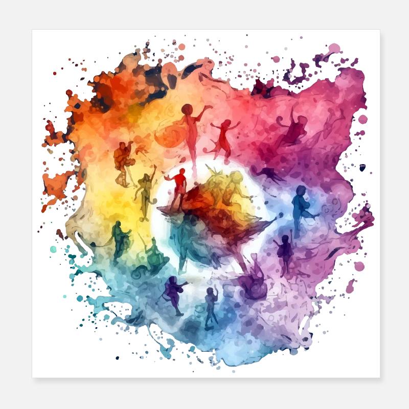 Wolke der Engel Poster 20x20 cm