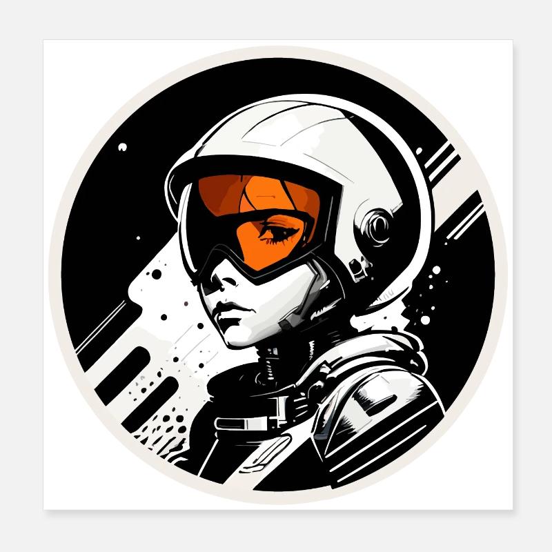 Austronaut Poster 8" x 8" (20x20 cm)