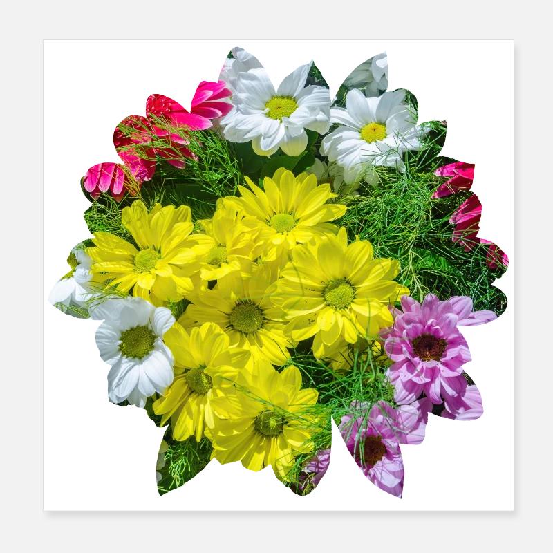 Blumen über Blumen Poster 20x20 cm