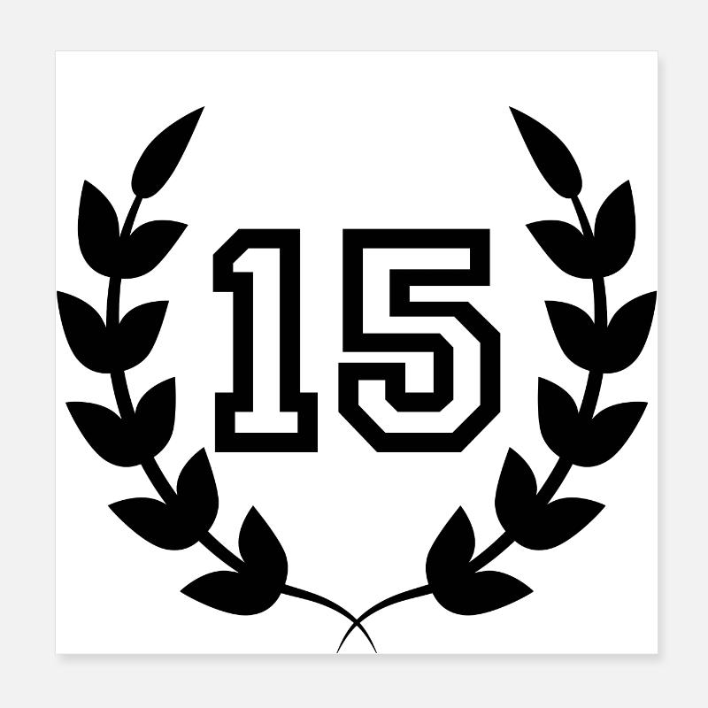 15e anniversaire-idée cadeau 15 ans Poster 20 x 20 cm