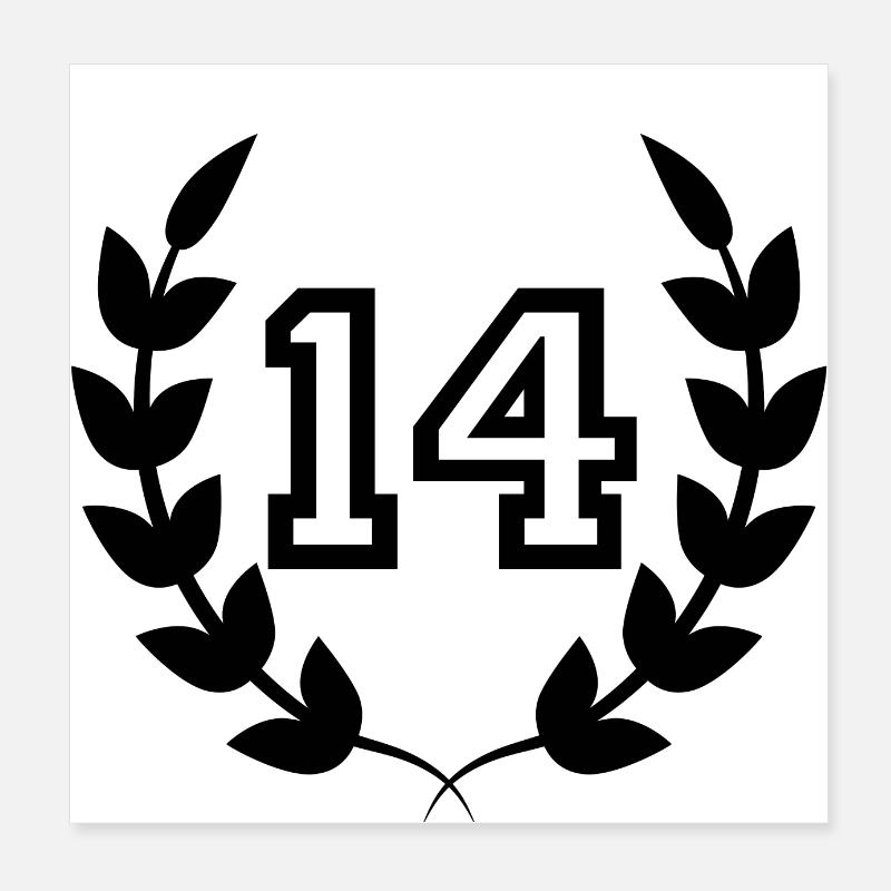 14th birthday-gift idea 14 years Poster 8" x 8" (20x20 cm)