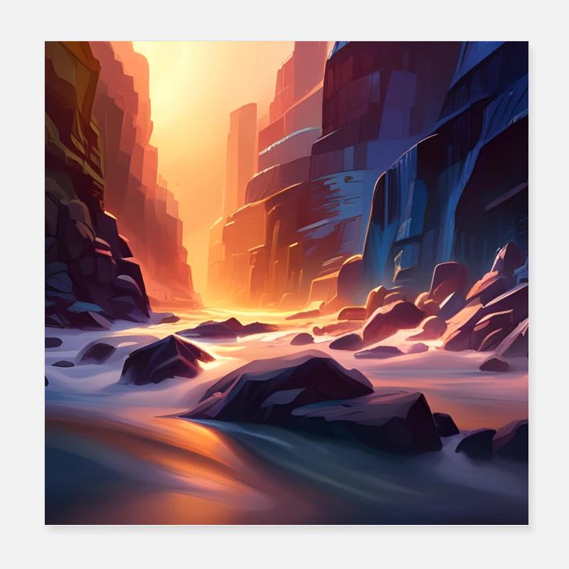 Fissure Poster 20 x 20 cm