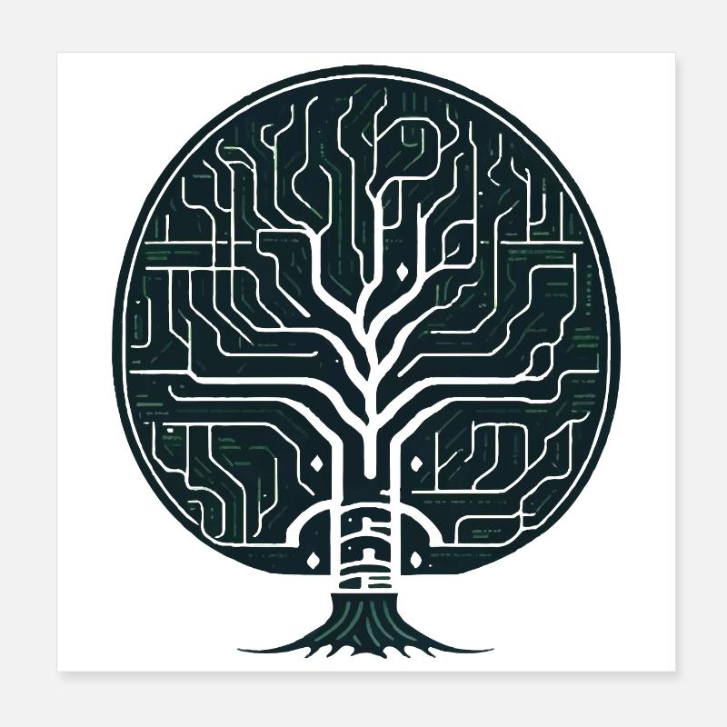 Viking Tree of Life Poster 8" x 8" (20x20 cm)
