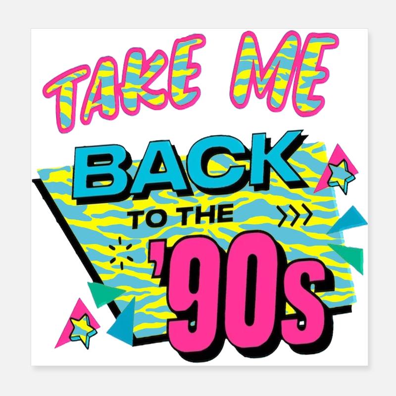 90s mignon 80s rétro vintage drôle cool nostalgie Poster 20 x 20 cm