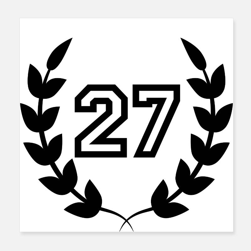 27e anniversaire-idée cadeau 27ans Poster 20 x 20 cm