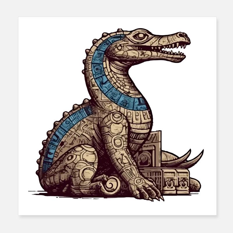 Crocodile Egyptien n°2 Poster 20 x 20 cm