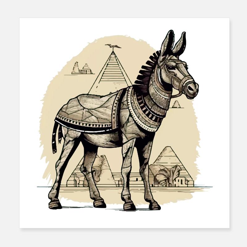 L''âne Egyptien Poster 20 x 20 cm