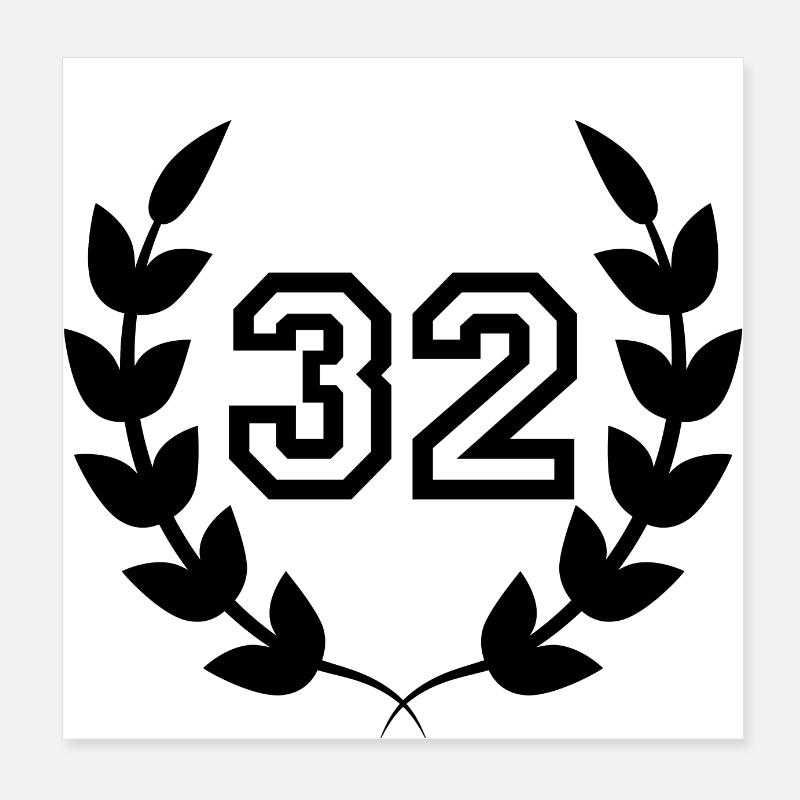 32e anniversaire-idée cadeau 32 ans Poster 20 x 20 cm