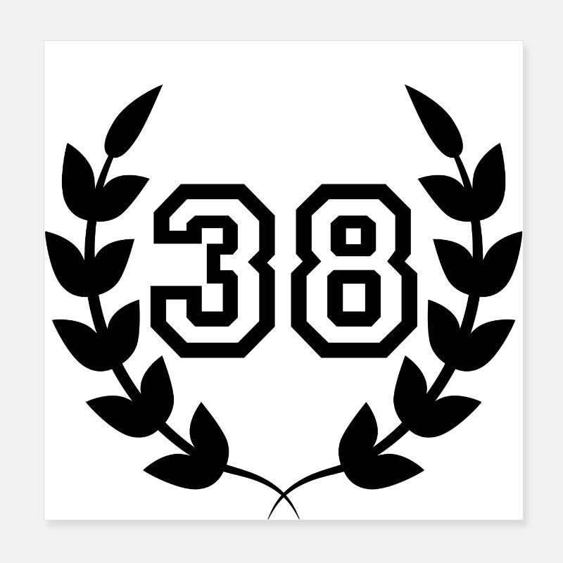 38e anniversaire-idée cadeau 38 ans Poster 20 x 20 cm