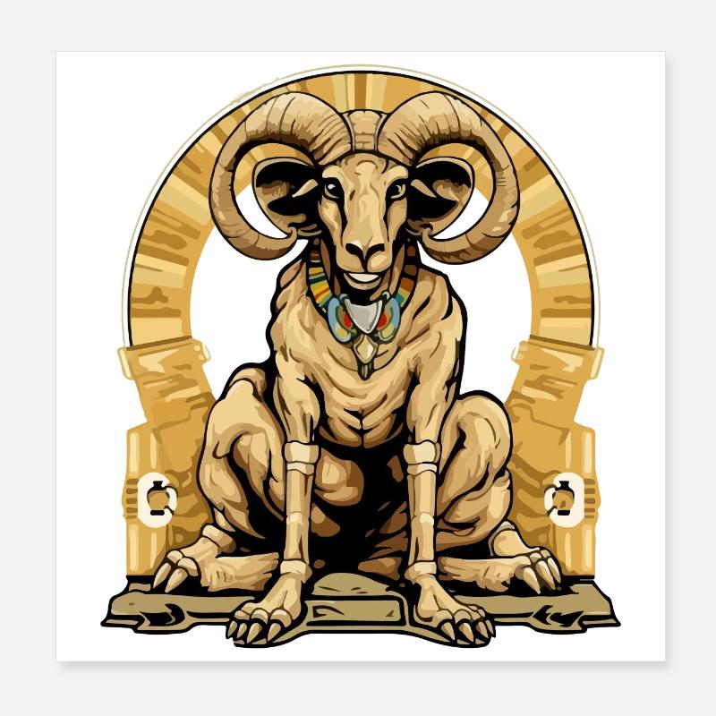 Rok le bélier Egyptien Poster 20 x 20 cm