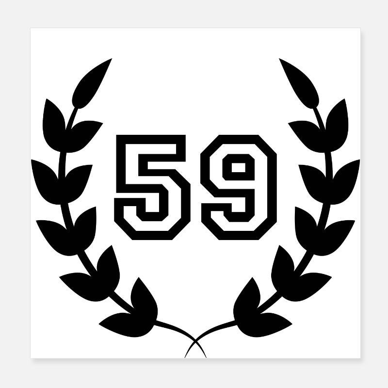 Geschenkidee zum 59. Geburtstag 59 Jahre Poster 20x20 cm