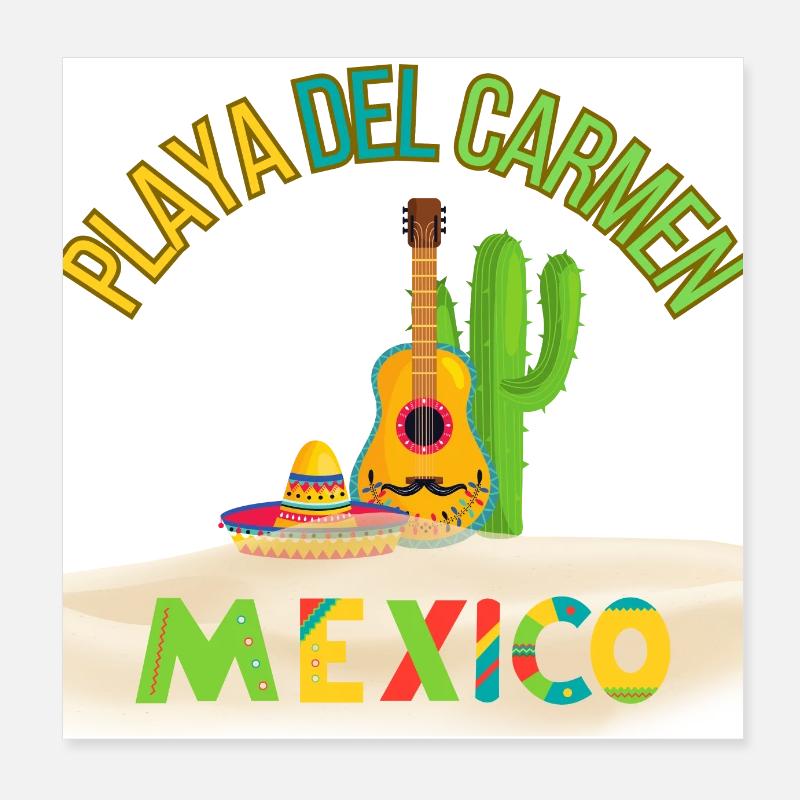 playa del carmen Mexico Poster 8" x 8" (20x20 cm)