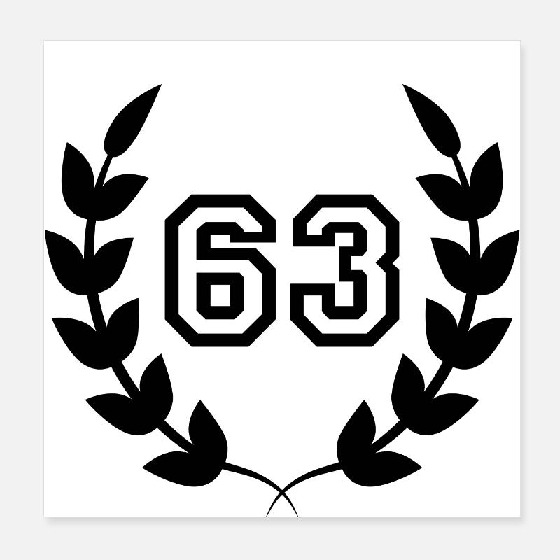 63e anniversaire-idée cadeau 63 ans Poster 20 x 20 cm