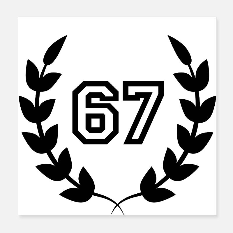 67e anniversaire-idée cadeau 67 ans Poster 20 x 20 cm